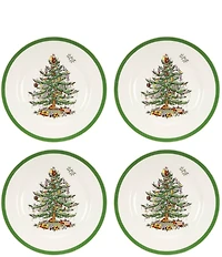 Spode Christmas Tree Collection Salad Plates, Set of 4