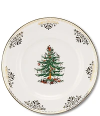 Spode Christmas Tree Gold Dinner Plates, Set of 4