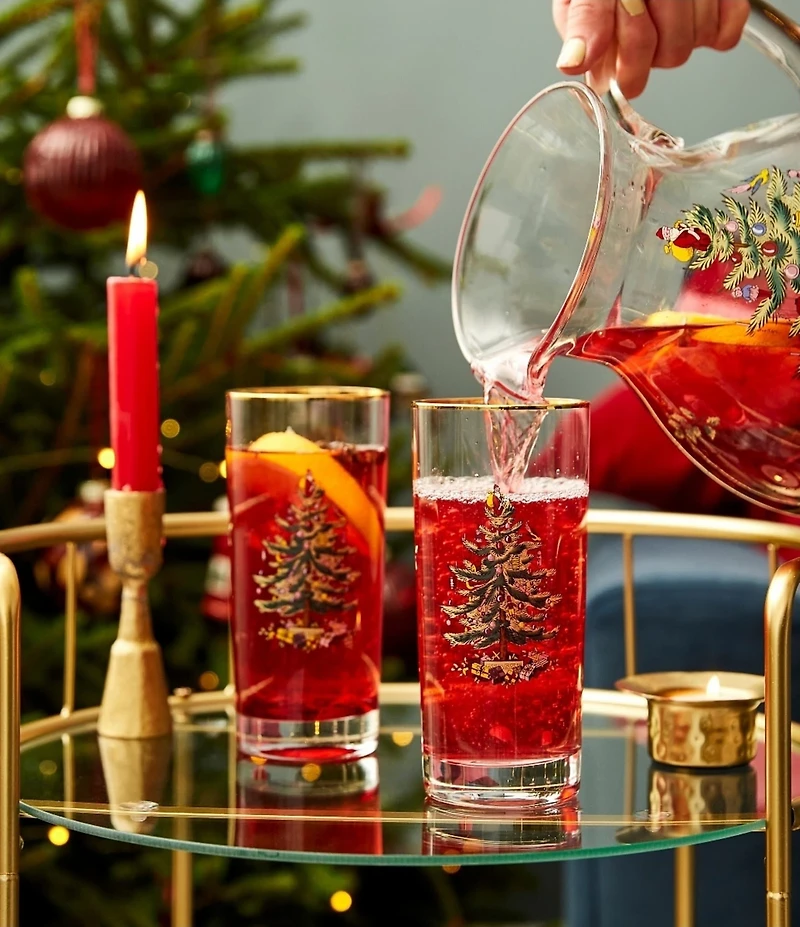 Spode Christmas Tree Highball Glass, Set of 4