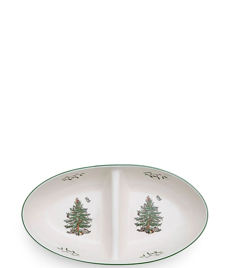 Spode Christmas Tree Large Divided Server