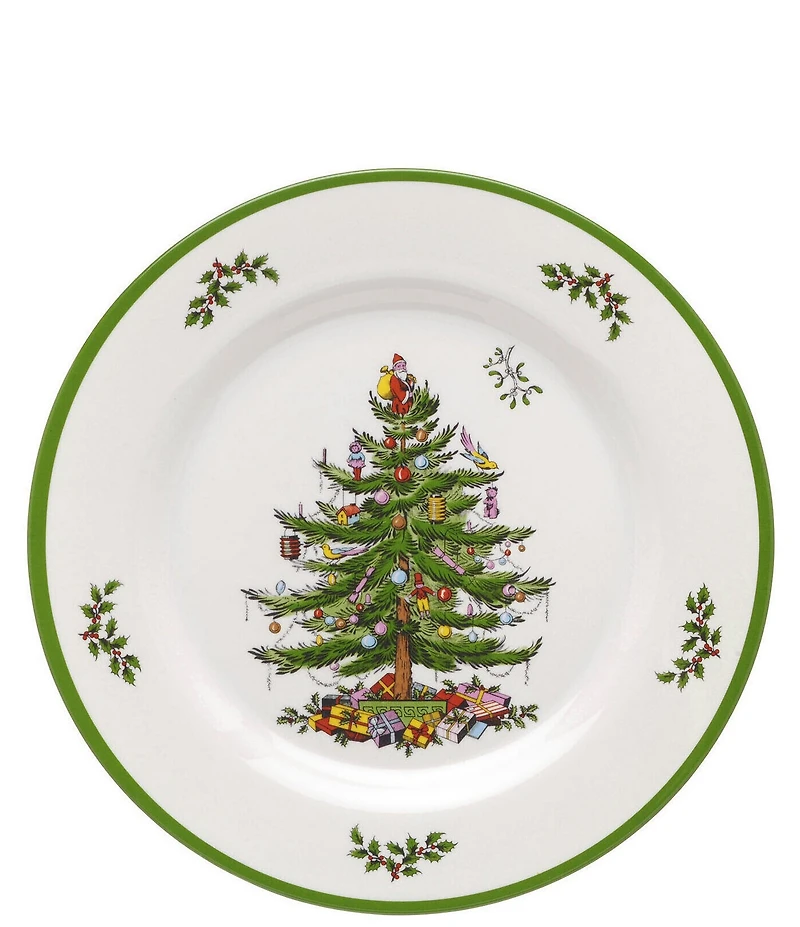 Spode Christmas Tree Melamine Dinner Plates, Set of 4