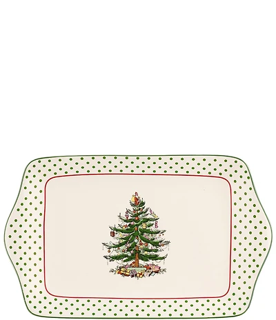 Spode Christmas Tree Polka Dot 12#double; Tray