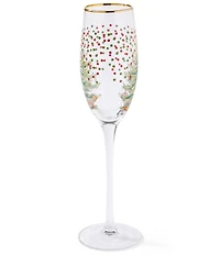 Spode Christmas Tree Polka Dot Champagne Flutes, Set of 4