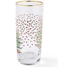 Spode Christmas Tree Polka Dot High Ball Glasses, Set of 4
