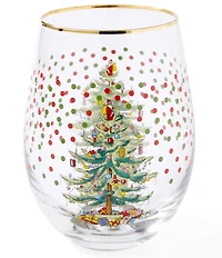 Spode Christmas Tree Polka Dot Wine Glasses, Set of 4