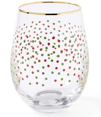 Spode Christmas Tree Polka Dot Wine Glasses, Set of 4