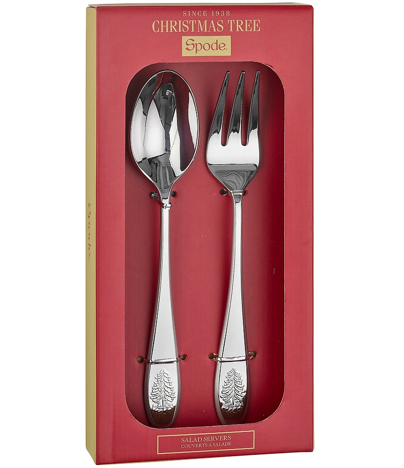 Spode Christmas Tree Salad Server Set