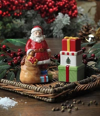 Spode Christmas Tree Santa Salt & Pepper Gift Boxed
