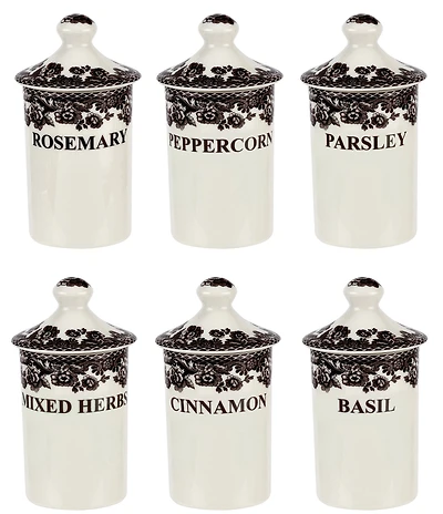 Spode Festive Fall Collection Delamere Spice Jars, Set of 6