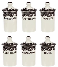 Spode Festive Fall Collection Delamere Spice Jars, Set of 6