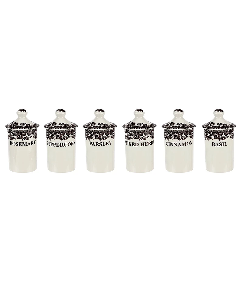Spode Festive Fall Collection Delamere Spice Jars, Set of 6