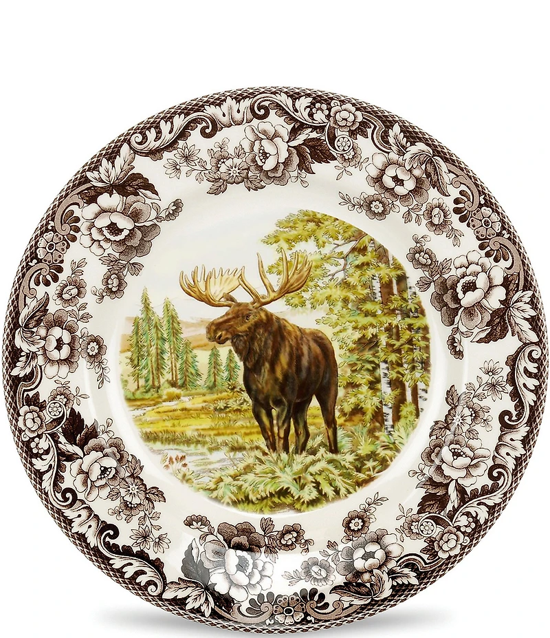 Spode Festive Fall Collection Woodland Majestic Moose Dinner Plate