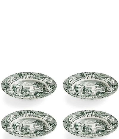 Spode Heritage Green Italian Collection Soup Plates, Set of 4