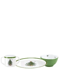 Spode Melamine Christmas Tree 3-Piece Kid Set