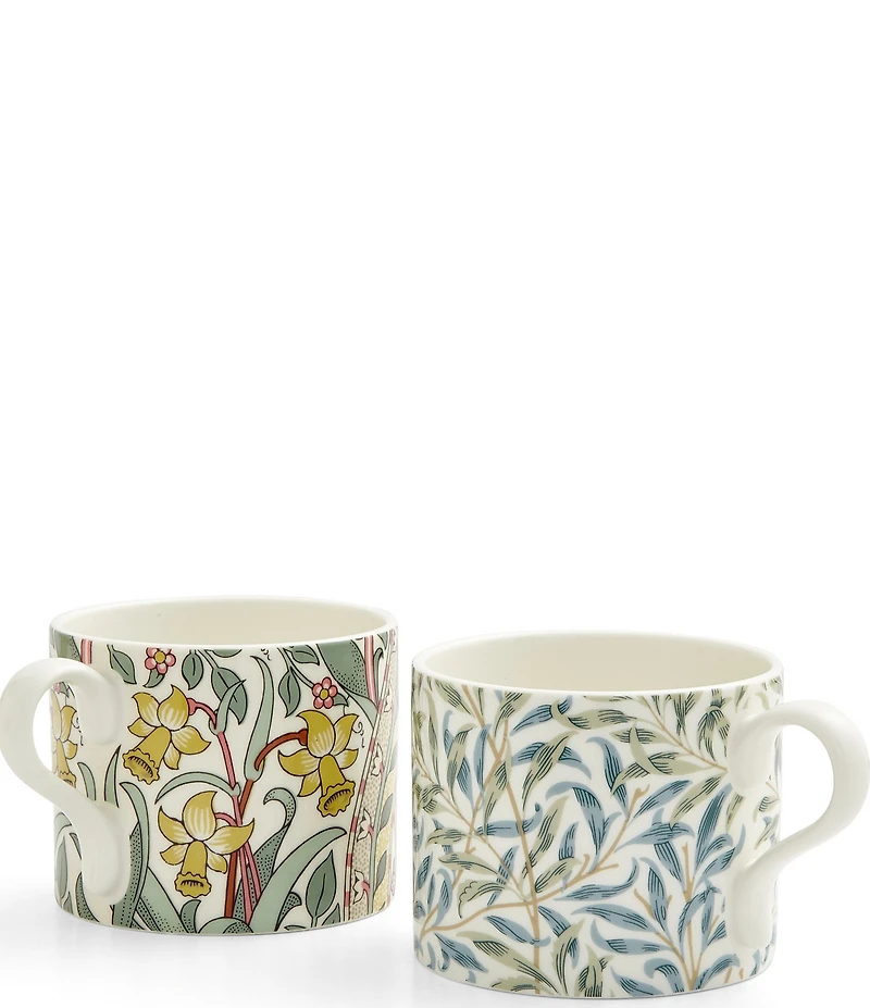 Spode Morris & Co. Collection Daffodil and Willow Mugs, Set of 2