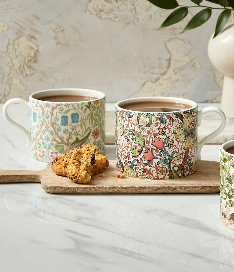 Spode Morris & Co. Collection Pomegranate & Honeysuckle Mugs, Set of 2