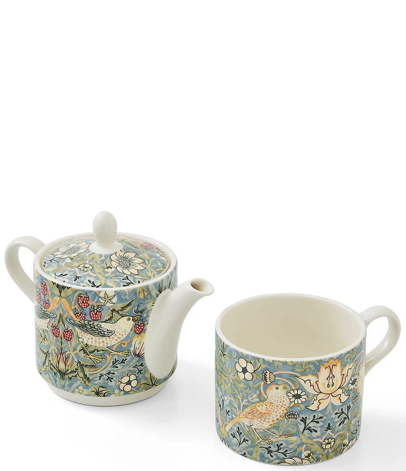 Spode Morris & Co. Collection Strawberry Thief Tea Set for One - 10-oz