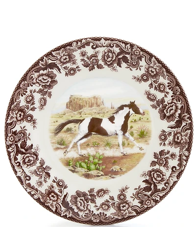 Spode Woodland Collection American Paint Horse Salad Plate