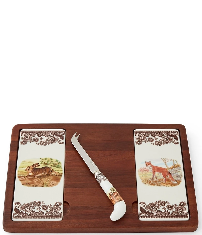Spode Woodland Collection Fox & Rabbit Cheese Board Set