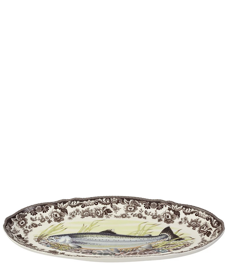 Spode Woodland Collection King Salmon Fish Platter, 18.5#double;