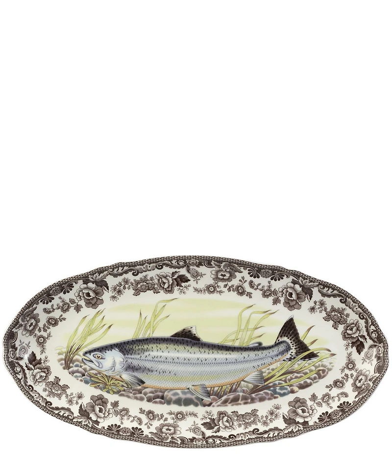 Spode Woodland Collection King Salmon Fish Platter, 18.5#double;