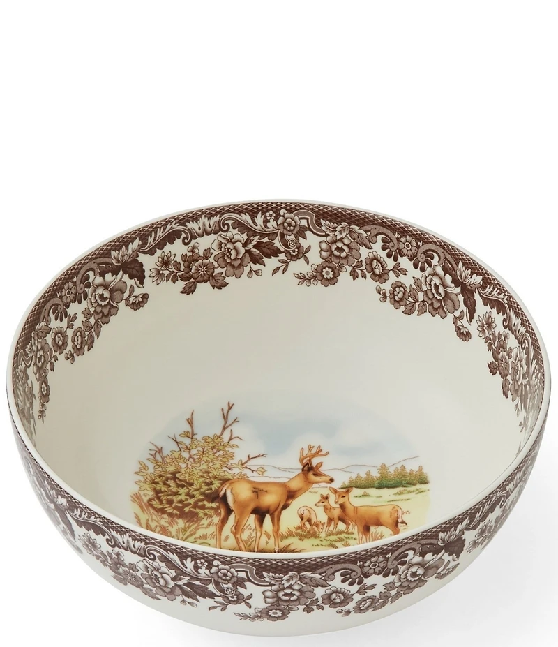 Spode Woodland Collection Mule Deer Serving Bowl