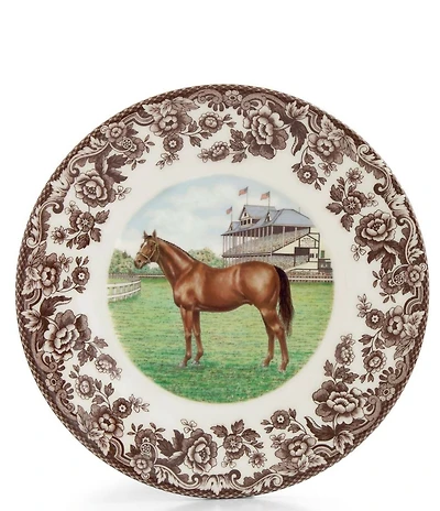 Spode Woodland Collection Thoroughbred Horse Salad Plate