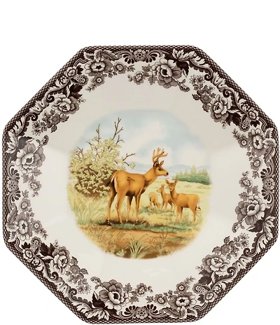 Spode Woodland Festive Fall Collection American Wildlife Mule Octagonal Platter