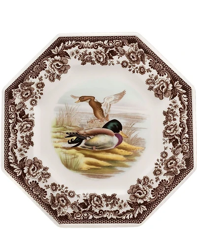 Spode Woodland Mallard Octagonal Plate