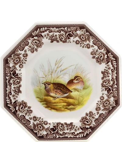 Spode Woodland Quail Octagonal Plate