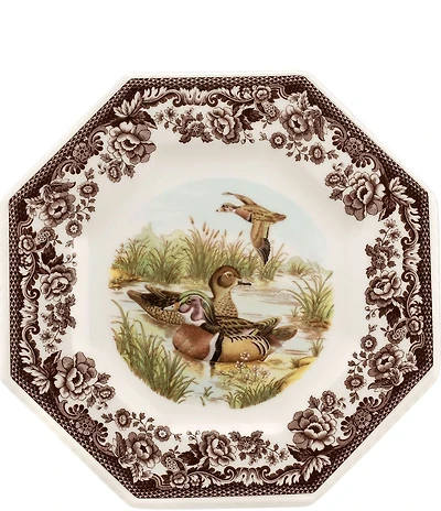 Spode Woodland Wood Duck Octagonal Plate