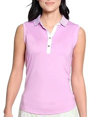 Sport Haley Anya Collared V-Neck Sleeveless Polo Top
