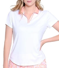 Sport Haley Bailey Collared V-Neck Short Sleeve Polo Top
