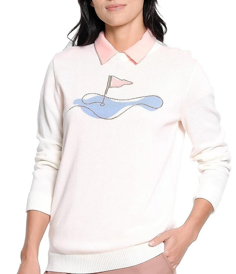 Sport Haley Golf Pin Crew Neck Long Sleeve Sweater