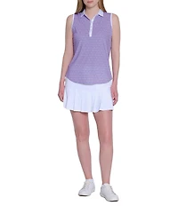 Sport Haley Jackie Printed Collared Sleeveless Polo