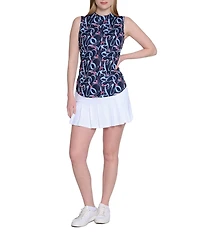 Sport Haley Kerry Printed Mock Neck Sleeveless Top
