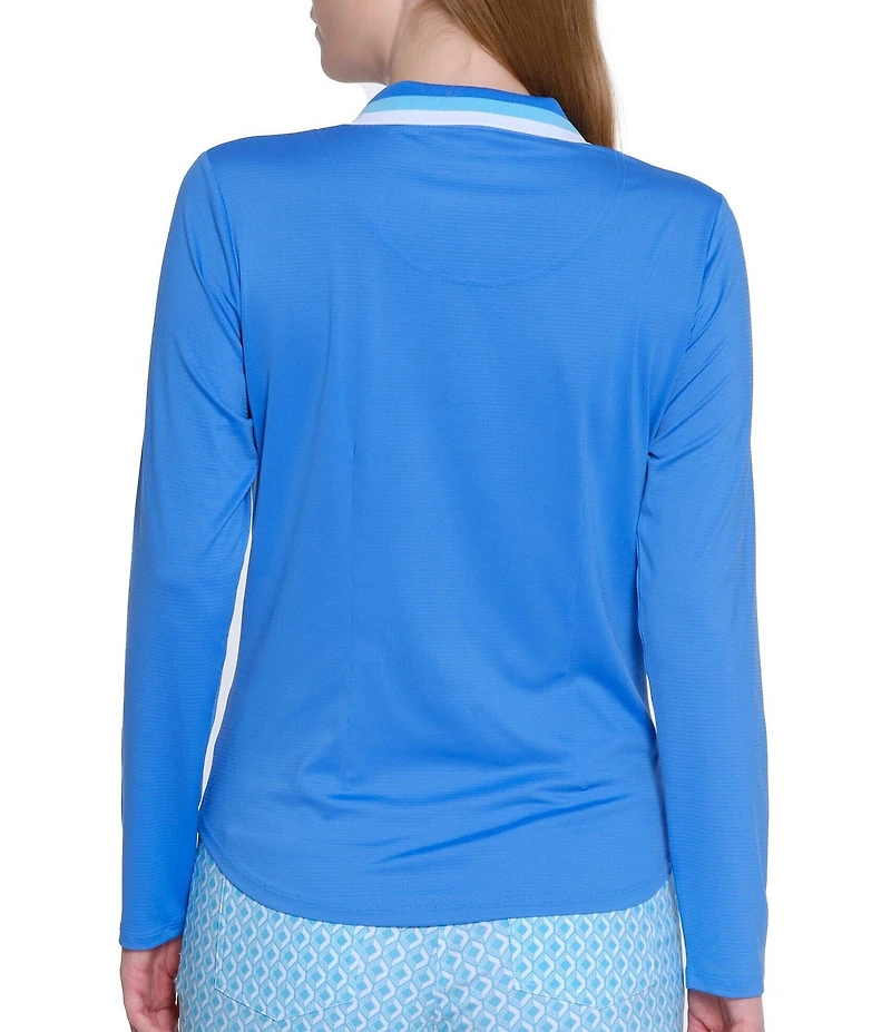 Sport Haley Mandy Collared Long Sleeve Quarter Zip Polo