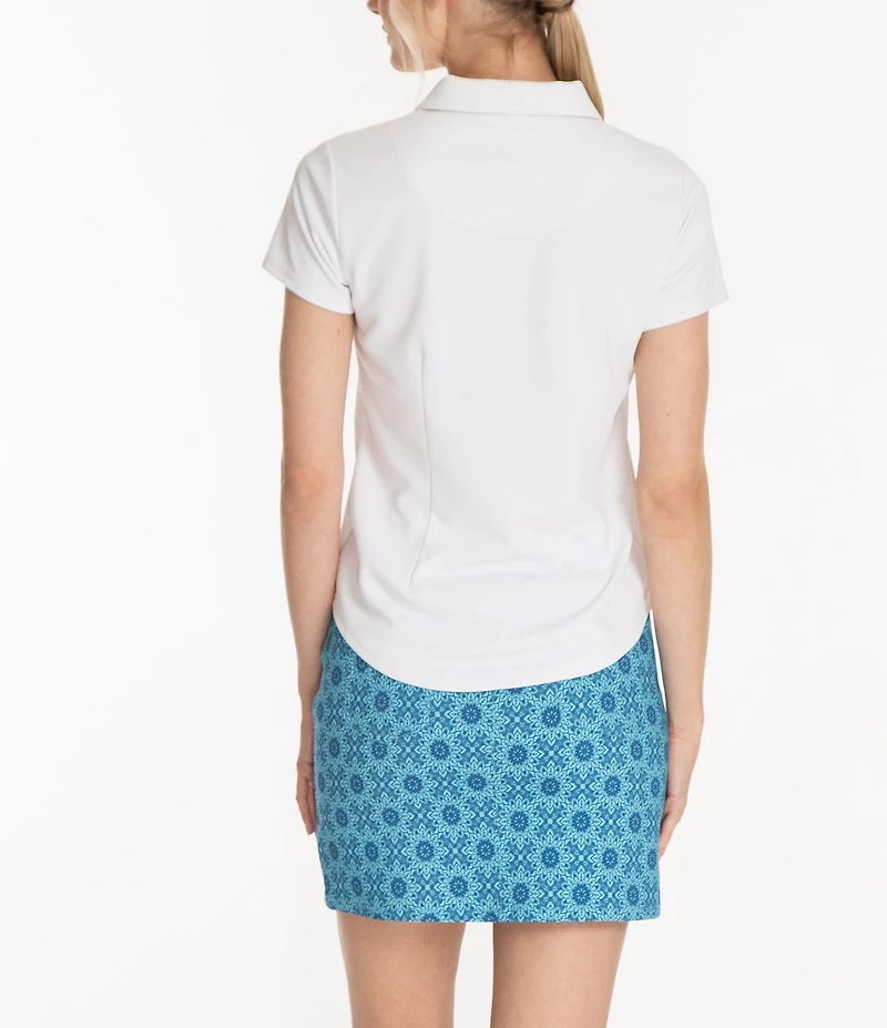 Sport Haley Courte Short Sleeve Quarter Zip Collared Polo