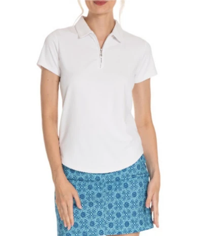 Sport Haley Courte Short Sleeve Quarter Zip Collared Polo