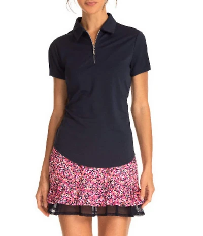 Sport Haley Courte Short Sleeve Quarter Zip Collared Polo
