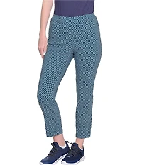 Sport Haley Slimsation Geometric Print 5 Pocket Pull-on Ankle Pants