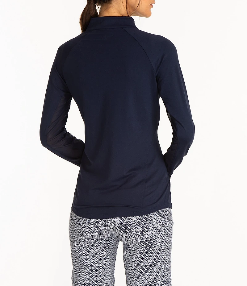 Sport Haley Sunscape UPF Long Sleeve Quarter Zip Mockneck Top