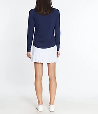 Sport Haley Sunscape UPF Long Sleeve Quarter Zip Mockneck Top