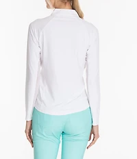 Sport Haley Sunscape UPF Long Sleeve Quarter Zip Mockneck Top
