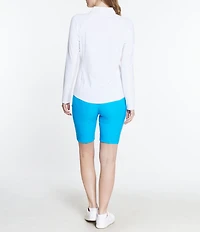 Sport Haley Sunscape UPF Long Sleeve Quarter Zip Mockneck Top
