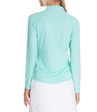 Sport Haley Sunscape UPF Mesh Long Sleeve Quarter Zip Mockneck Top