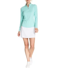 Sport Haley Sunscape UPF Mesh Long Sleeve Quarter Zip Mockneck Top