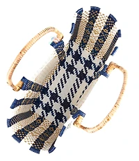 Squeeze De Citron Bamboo Handle Ocean Pearl Tote Bag