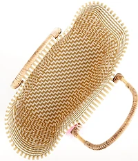 Squeeze De Citron Bamboo Handle Sconset Resort Sand Tote Bag