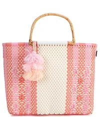 Squeeze De Citron Bamboo Handle Sunrise Peach Tote